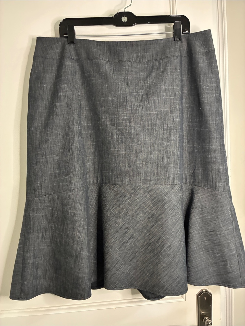 Laura Plus Grey Linen Blend Trumpet Skirt 16 👵MT